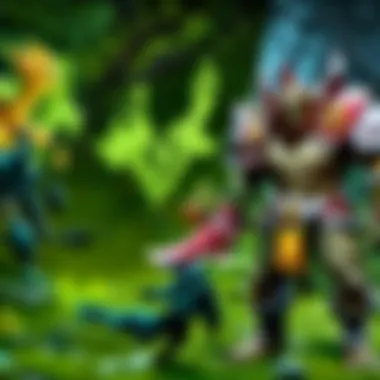 Impact of Latency in Dota Gameplay Dota gameplay showcasing latency impact