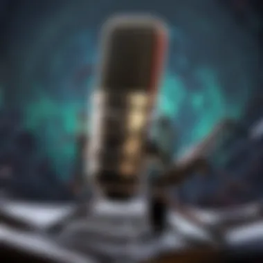 A high-quality microphone setup for streaming.