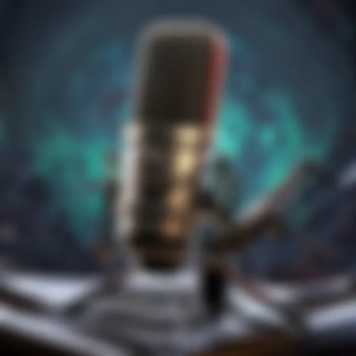 A high-quality microphone setup for streaming.