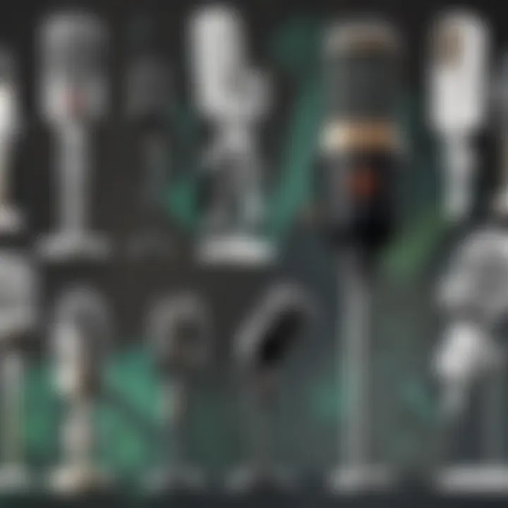 Different types of microphones suitable for content creators.