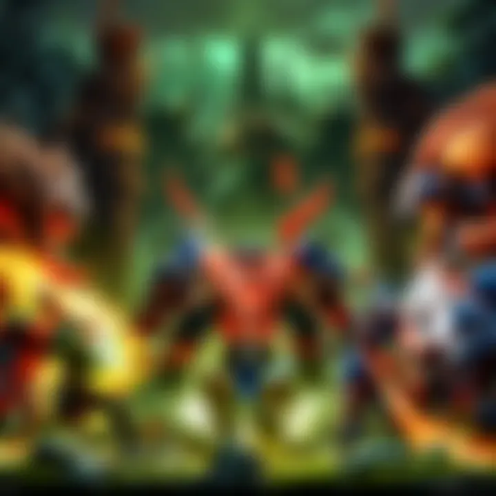 Dota game environment showcasing skills in action