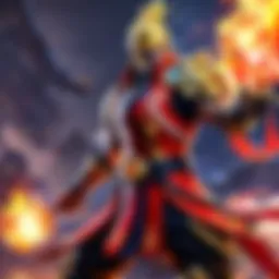 Hu Tao in her iconic pose, showcasing her Pyro abilities.