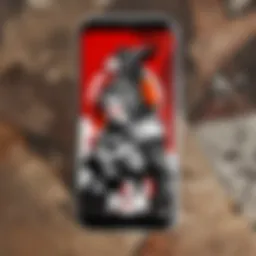 Illustration of mobile phone with Apex Legends logo
