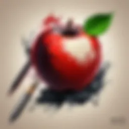 Artistic Apple Pen in Use