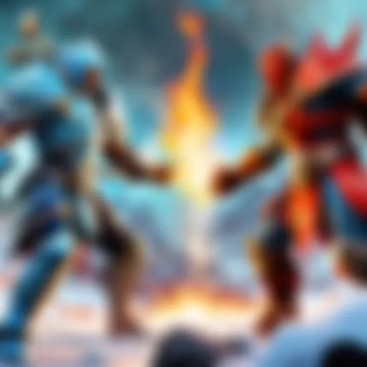 Battle of Frost and Fire showcasing epic clash of elements
