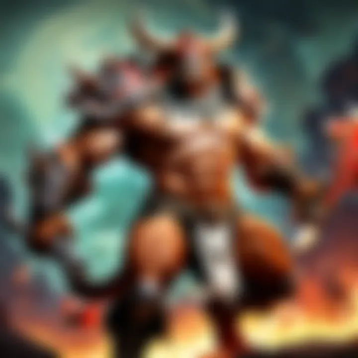 Artistic Representation of Beastmaster An artistic representation of Beastmaster in a Dota-inspired landscape.