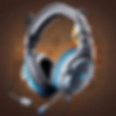 High-quality gaming headset showcased with vibrant colors