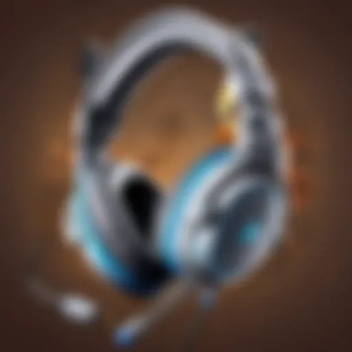 High-quality gaming headset showcased with vibrant colors