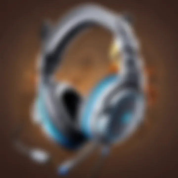 High-quality gaming headset showcased with vibrant colors