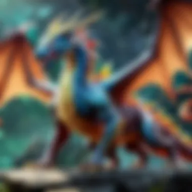 Majestic legendary dragon Pokemon