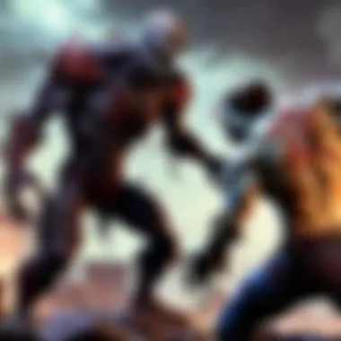 An intense encounter between players and a horde of zombies in a survival scenario.