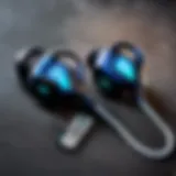 Illustration showing Bluetooth earbuds pairing process