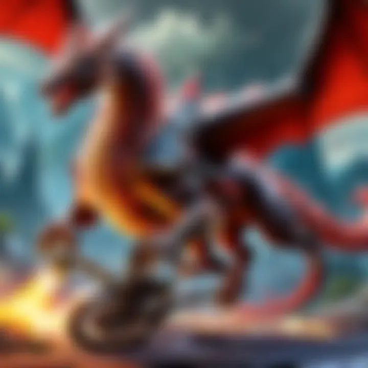 Dragon training session demonstrating the bond between rider and beast