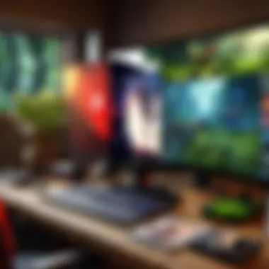 Optimized Streaming Station for Dota Enthusiasts A well-organized streaming station tailored for gaming