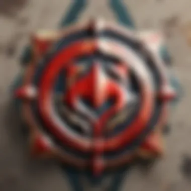 Artistic representation of a clan emblem design process in Destiny 2