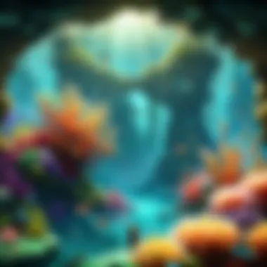 School of colorful fish swimming gracefully in the secret spot