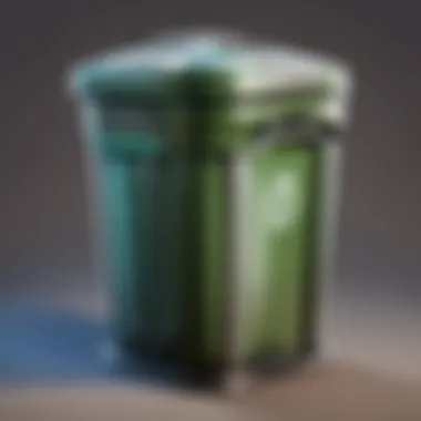 Compact mini cylinder trash can for small spaces