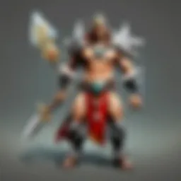 An assortment of godly items in the Dota universe