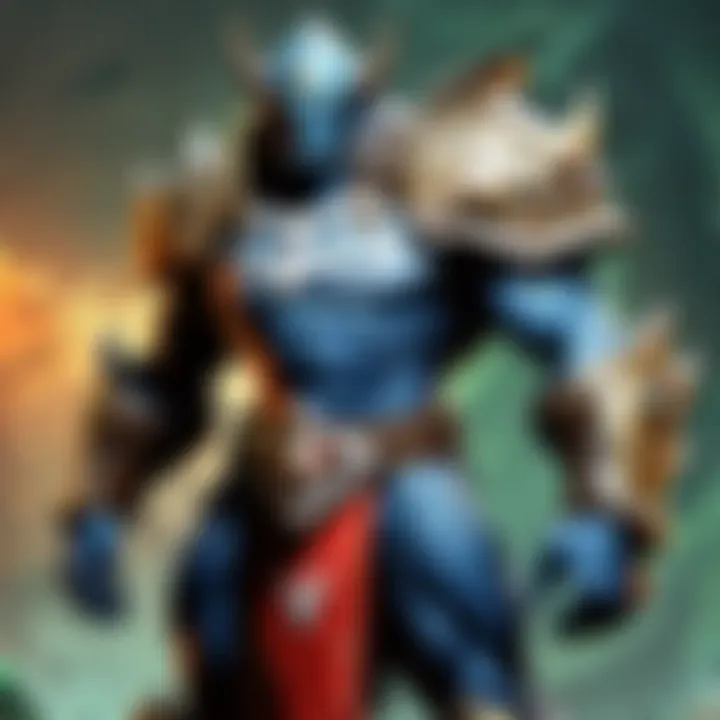 Concept art depicting unique playstyles within the Dota universe.