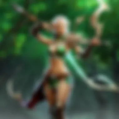 An elf archer aiming with precision in World of Warcraft