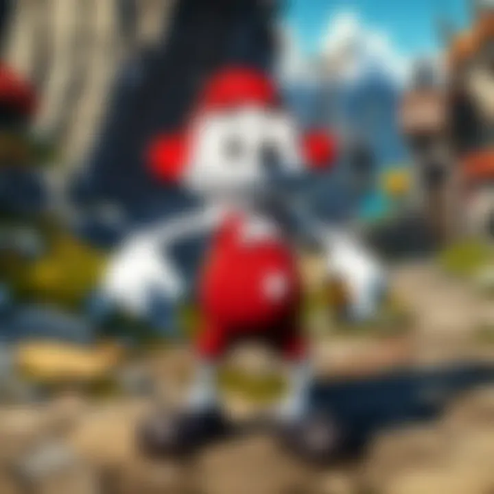 Artistic representation of Cuphead's unique animation style