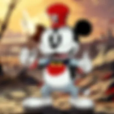 Screenshot showcasing a challenging gameplay moment in Cuphead