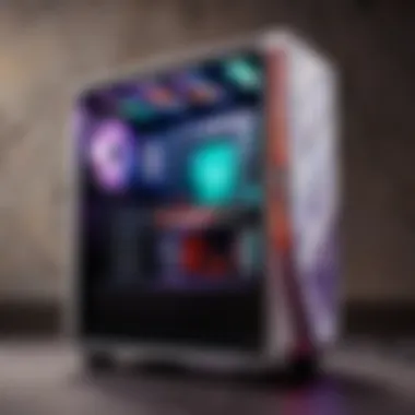 Customizable RGB Lighting Effects in Wall Mounted PC Case