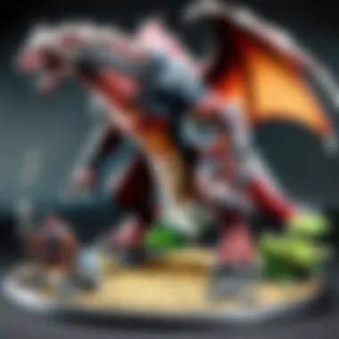 Detailed Miniature Figures in Monster Hunter Board Game