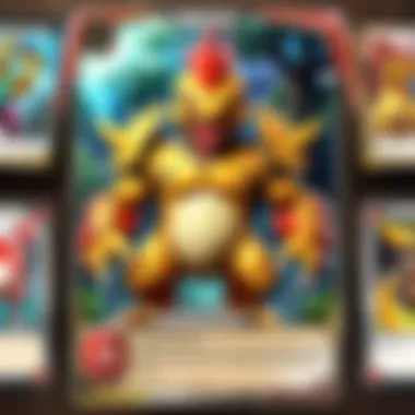 A well-organized display case featuring limited edition Pokémon cards