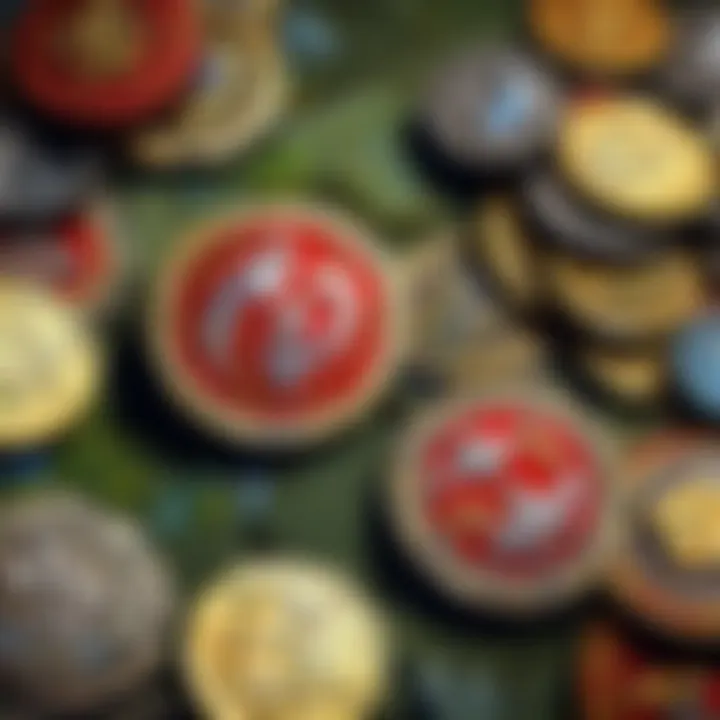 Illustration depicting the two coins used in Dota's economy