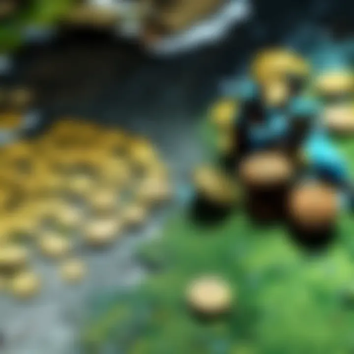 Visual representation of gameplay dynamics influenced by the two coins