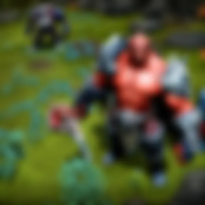 Strategic map showcasing hero placements and team dynamics