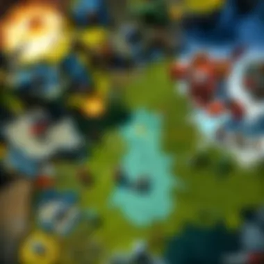 Strategic gameplay overview showcasing tactical positioning