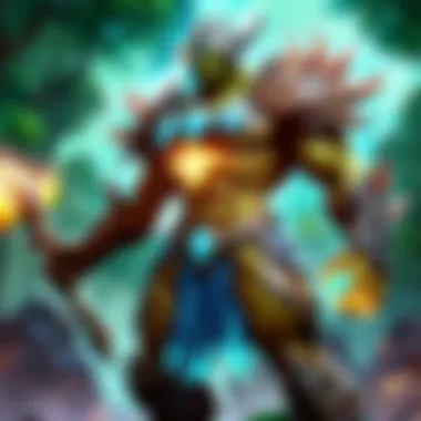 Nature's Guardian's Elemental Might Nature's Guardian summoning the forces of nature