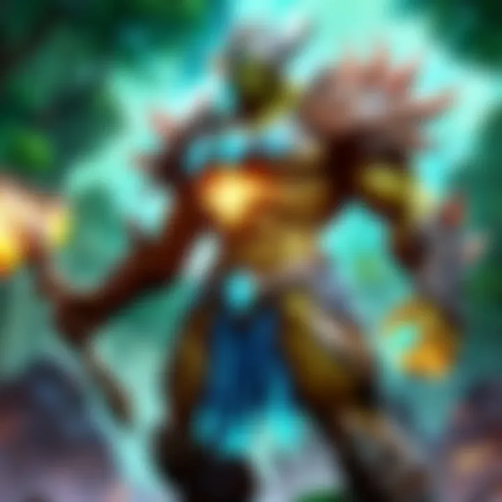 Nature's Guardian's Elemental Might Nature's Guardian summoning the forces of nature