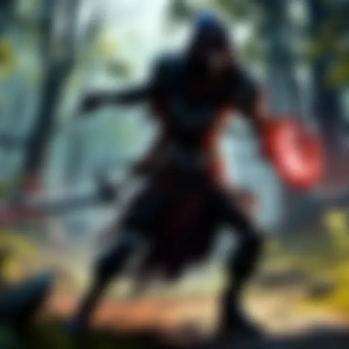 Shadow Assassin's Stealthy Ambush Shadow Assassin lurking in the shadows ready to strike