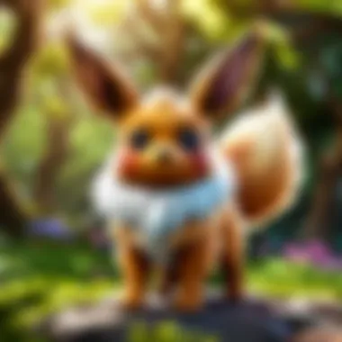 Eevee with glowing aura