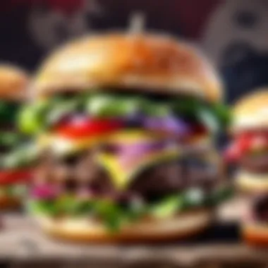 Culinary Diversity: Elegant Beast Burger Menu Selection Elegant Beast Burger menu with a variety of delectable options