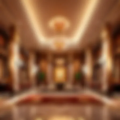 Elegant interior design of Hotel Sawa's grand lobby