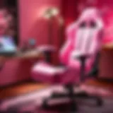 Elegant Pink Gaming Chair in Modern Setting