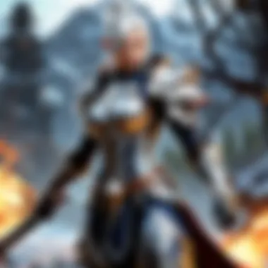 Graceful Elezen Warrior in Battle