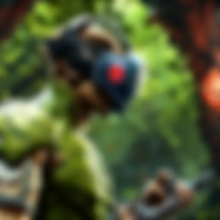 An athlete practicing aim with a virtual reality headset