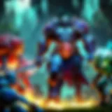 Dota Professions: Heroes in Action Dota heroes representing various professions in a dynamic play setting.