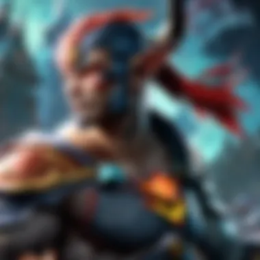 Clash of Legends Epic battle scene of heroes clashing