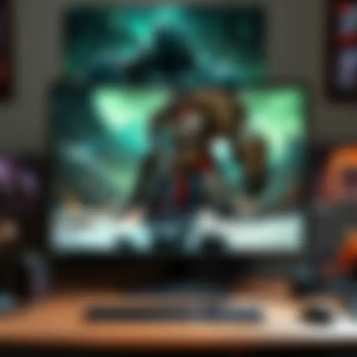 Monitor setup with multiple screens for an immersive experience