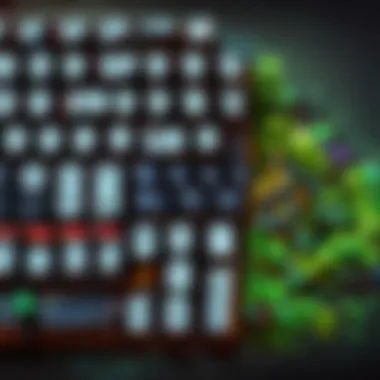 Post-Removal Keyboard Maintenance A clean gaming keyboard after key cap removal and maintenance.