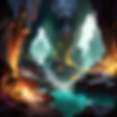 Ethereal Glowing Caverns Hidden in Shadows