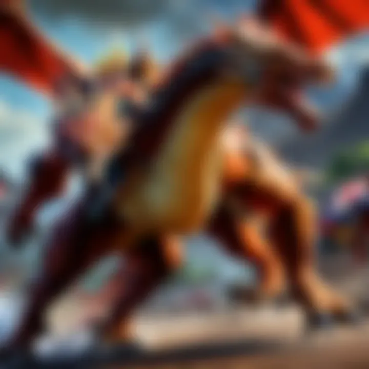 Exciting dragon race with competitors vying for victory