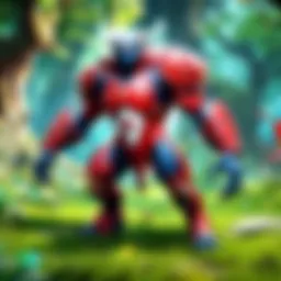A vibrant landscape showcasing players engaging in augmented reality gameplay with their devices.
