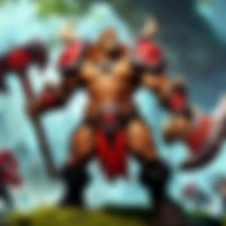 Synergies: Axe and His Allies Diagram illustrating Axe's ability synergies with other heroes